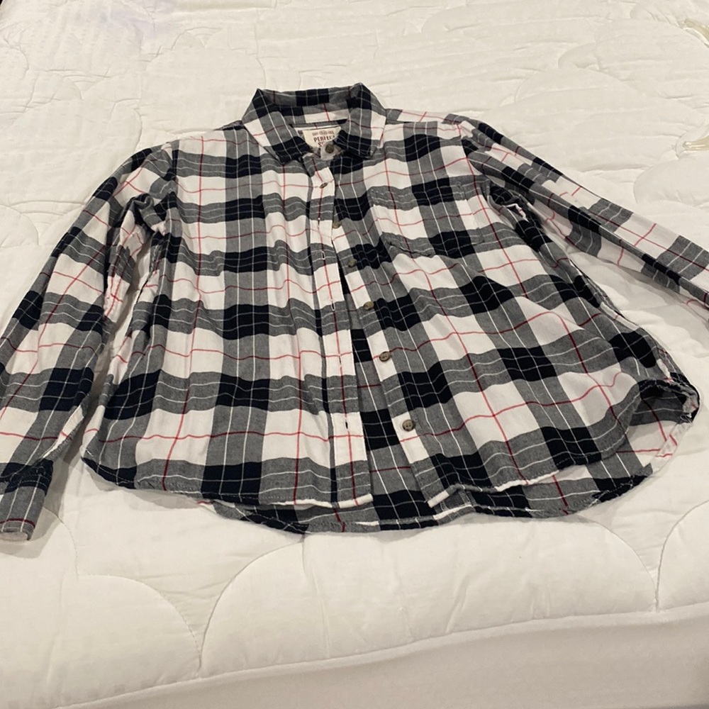 Long Sleeve Plaid Flannel women’s button up